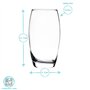 Argon Tableware Lot de 6 verres Highball - 510 ml « Tondo » Verres à boire modernes Hiball Gobelets lavables au lave-vaisselle G