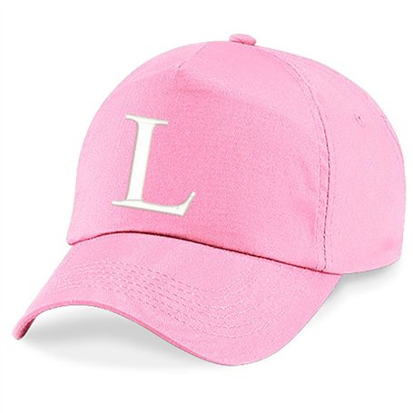 4sold New Casquette de Baseball Cap BRODÉ Letter A Z Garçon Fille Enfants Chapeau Bonnet Unisexe Rose (L)