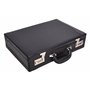 Classic Attache Case Porte-documents extensible Aspect cuir Noir Bulga, Noir , Large