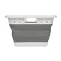 Harbour Housewares 42L Panier à Linge Pliable - Blanc/Gris - 1x Grand Plastique Pliant Surgir Gain de Place Lavage Stockage Vête