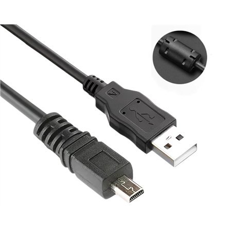 Panlouting USB Câble de Charge 8 Broches pour Appareil Photo 150cm Câble de Données EMC-5 Compatible avec Casio Exilim EX-ZS200