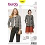 Burda Patron de couture 6465 pour veste sans col pour femme