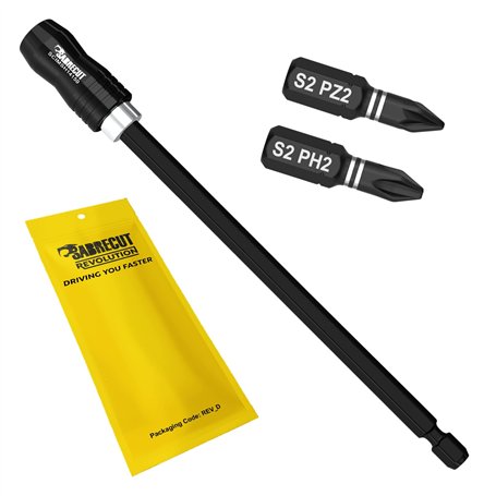 SabreCut SCIMSH14150_1 Lot de 3 porte-embouts magnétiques professionnels de 150 mm avec 2 embouts PH2 PZ2 de 25 mm compatibles a