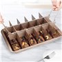 joeji's Kitchen Moule à Brownie - Rectangulaire 31 x 20cm - Amovible Plateau antiadhésif avec séparateurs - Coupe-brownie au cho