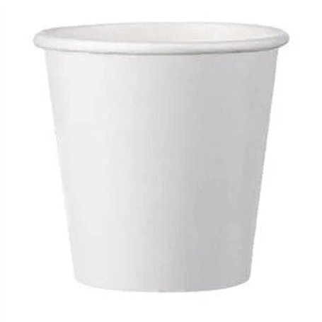 Intertan Q530052W Lot de 50 gobelets en papier à paroi simple Blanc Diamètre 62 mm Capacité 100 ml