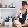 Angoily 10 Pièces 200Ml Vide Bouteilles de Lait en Plastique avec des Couvercles Boire du Jus De Boissons Transparent Conteneur