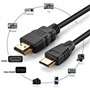 DragonTrading® Câble mini HDMI vers HDMI pour connecter un appareil photo Nikon COOLPIX S6100 à une TV, une HDTV, un écran LCD,