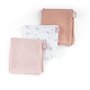 Lot de 3 langes - DOOMOO - Gaze de coton biologique - Certifié oeko-Tex - Rose