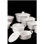 Cosy & Trendy RH46635 Terrine Pâté à couvercle, Porcelaine - Blanc - 1L