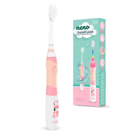 Neno Fratelli Pink Brosse à dents électrique pour enfant Rose