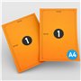 MD Labels Lot de 50 étiquettes autocollantes universelles format A4 - Étiquettes inscriptibles en papier orange fluo - 210 x 297