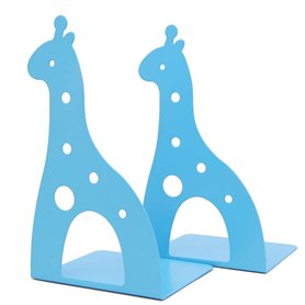 Serre-livres en métal antidérapant en forme de girafe bleu Serre-livres en métal antidérapant en forme de girafe bleu