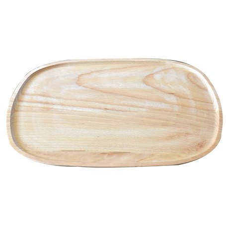 Wooden World - Plateau de service en bois de chêne - Plat de cuisine vintage en bois naturel - 26 cm