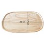 Wooden World - Plateau de service en bois de chêne - Plat de cuisine vintage en bois naturel - 26 cm
