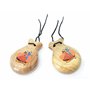 Castagnettes 1 paire de petits CASTANETS ESPAGNOLS 6 cm (2-6) bois de pin naturel TAILLE pour les plus petits
