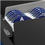 Acrimet Boîte à Fiches Organisateur 3'' x 5’', Base en Métal Robuste (Index AZ et un Séparateur Plastique Inclus) (Base Noire av