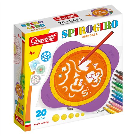 Quercetti - 1680 Spirogiro Mandala Loisir créatif – Dessin – Enfant