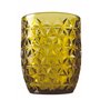 Villa d'Este Home Tivoli Geometrie Lot de 1 Verres à Eau en Verre coloré avec Traitement par Relief, 300 ML, Multicolore, 6 unit