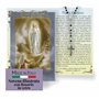 F.LLI BONELLA - Neuvaine à Notre-Dame de Lourdes avec brochure illustrée et chapelet en verre inclus - Ornement religieux