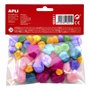 APLI Kids Pompons doux de diverses tailles et couleurs pour loisirs créatifs et artisanat 18241