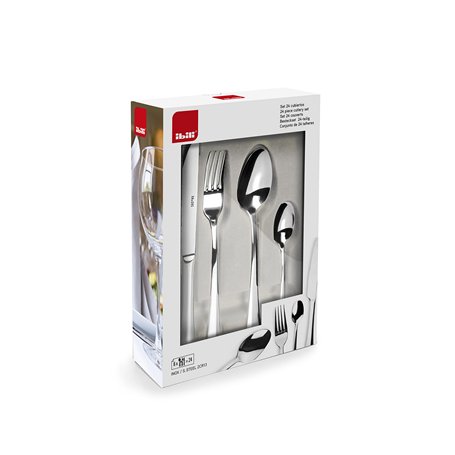 Ibili - 680250 - Ménagére de 24 Couverts en Acier Inoxydable