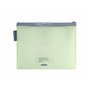 Grafoplás Sac à fermeture éclair EVA Soft A5 | Mint Pastel | Toucher doux | Zipper Bag fabriqué en caoutchouc EVA transparent |