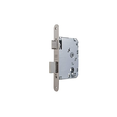 Tesa Assa Abloy 40106PRHN Serrures à encastrer pour Portes en Bois nickelé Entrée 60 mm/Avant Rond 4010-P