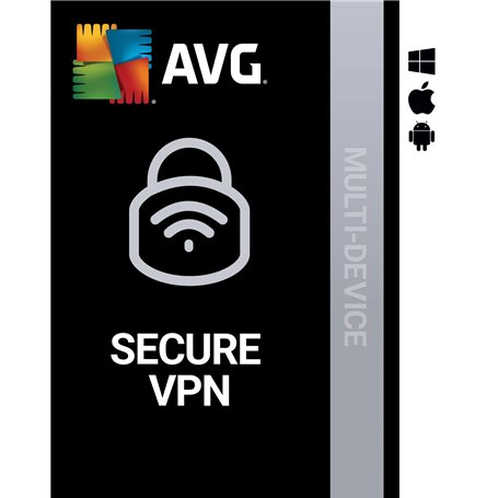 AVG Secure VPN 2025 - Réseau Privé Virtuel pour la Protection de la Vie Privée | Multi-appareils | 10 appareils | 1 an | PC/Mac/