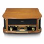 Lenco TCD-2571 Tourne-Disque pour Vinyle - Tourne-Disque Bluetooth avec Haut-Parleur - Radio Dab+ - Lecteur CD - Platine Cassett
