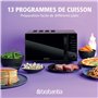 Brabantia Micro-ondes avec Fonction Gril 700W – 13 Programmes Automatiques, 6 Niveaux de Puissance & Minuteur Digital – Noir, BB