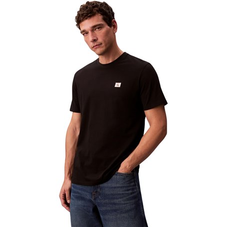 Calvin Klein T-Shirt Manches Courtes Homme Badge Jersey Classic Tee en Coton