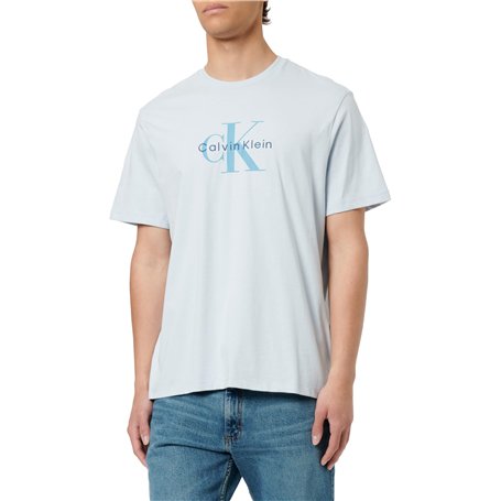 Calvin Klein T-Shirt Manches Courtes Homme Monologo Tee en Coton