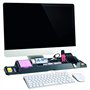 Exacompta - Réf. 67038D - Lot de 6 organiseurs de bureau Toolbar, 7 compartiments et 2 petits tiroirs pour ranger ustensiles de