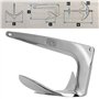 Ancre de bateau, 2 Kg 4.4 lbs Ancre de bateau en acier inoxydable 316 Ancre de griffe en acier inoxydable Ancre de bateau fixe