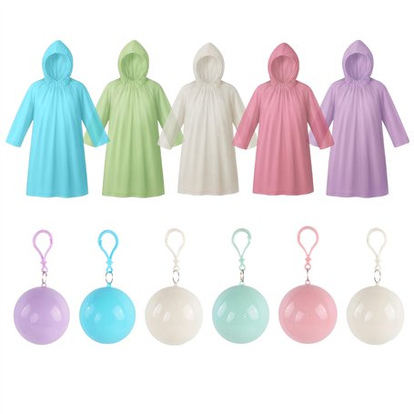 Lot de 6 ponchos de pluie (2 blancs