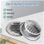 Lot de 2 grilles d'aération rondes en acier inoxydable - 80 mm - Pour garage, cuisine, salle de bain, hotte aspirante