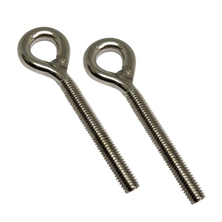 2 pièces boulon à oeil M12 en inox 304 Vis à œil robuste et résistant à la rouille de 140 mm de longueur pour les projets de jar