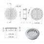 cyclingcolors 10x Grille de ventilation aération ronde plastique diamètre encastrement 50mm hauteur 12.5mm cache protection plaf