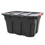 EURO VANADIUM Boite de Rangement Plastique pour Garage avec Couvercle et Clips de Fermeture - 55 L