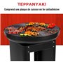 KZ GARDEN - Brasero Plancha au Charbon de Bois - Barbecue Teppanyaki Diamètre 61cm - Cuisine Conviviale Extérieure