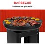 KZ GARDEN - Brasero Plancha au Charbon de Bois - Barbecue Teppanyaki Diamètre 61cm - Cuisine Conviviale Extérieure
