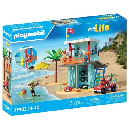 Playmobil 71903 Poste de secours & voiturette de plage