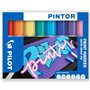 Pilot Pintor Creative Lot de 8 marqueurs permanents multi-surfaces à base d'eau – Séchage rapide – Pour tissus