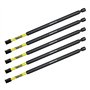 5 x SabreCut SCRSL7152_5 152 mm SL7 Jeu d'embouts de tournevis à percussion magnétique à fente Single End Heavy Duty Compatible