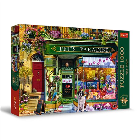 Trefl Premium Plus Quality - Puzzle Tea Time : Paradis pour Animaux - 1000 pièces