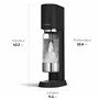 SodaStream ensō Machine à Eau Pétillante et Soda | Pack 1 Bouteille 1L Compatible Lave-Vaisselle + 1 Recharge de Gaz 60L à Clips