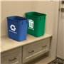 Acrimet Corbeille pour le recyclage et les déchets, 3,25 gallons / 13 quarts / 12 litres (en plastique) (vert et bleu) (lot de 2