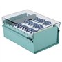 Acrimet Boîte à Fiches Organisateur 3'' x 5’', Base en Métal Robuste (Index AZ et un Séparateur Plastique Inclus) (Base Viert av