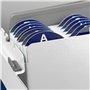 Acrimet Boîte à Fiches Organisateur 3'' x 5’', Base en Métal Robuste (Index AZ et un Séparateur Plastique Inclus) (Base Blanche 