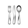 Alessi Giro Kids Collection UNS06S3 - Ensemble de Couverts pour Enfants pour les Premiers Déjeuners Seuls, Acier Inoxydable 18/1